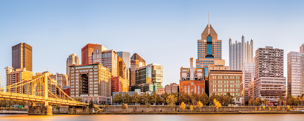 Panoramic of downtown Pittsburgh